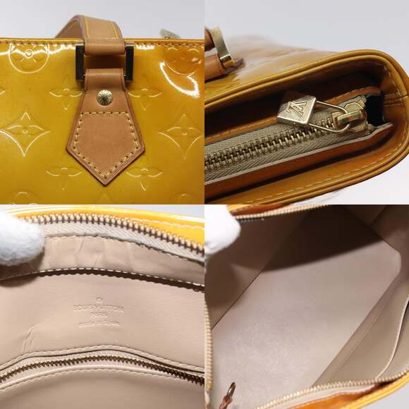 LOUIS VUITTON Monogram Vernis Houston Hand Bag Beige M91004 - Picture 11 of 13